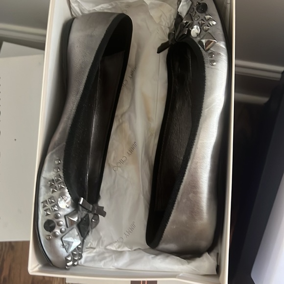 Prada silver and black trim flats with stones - Picture 5 of 5